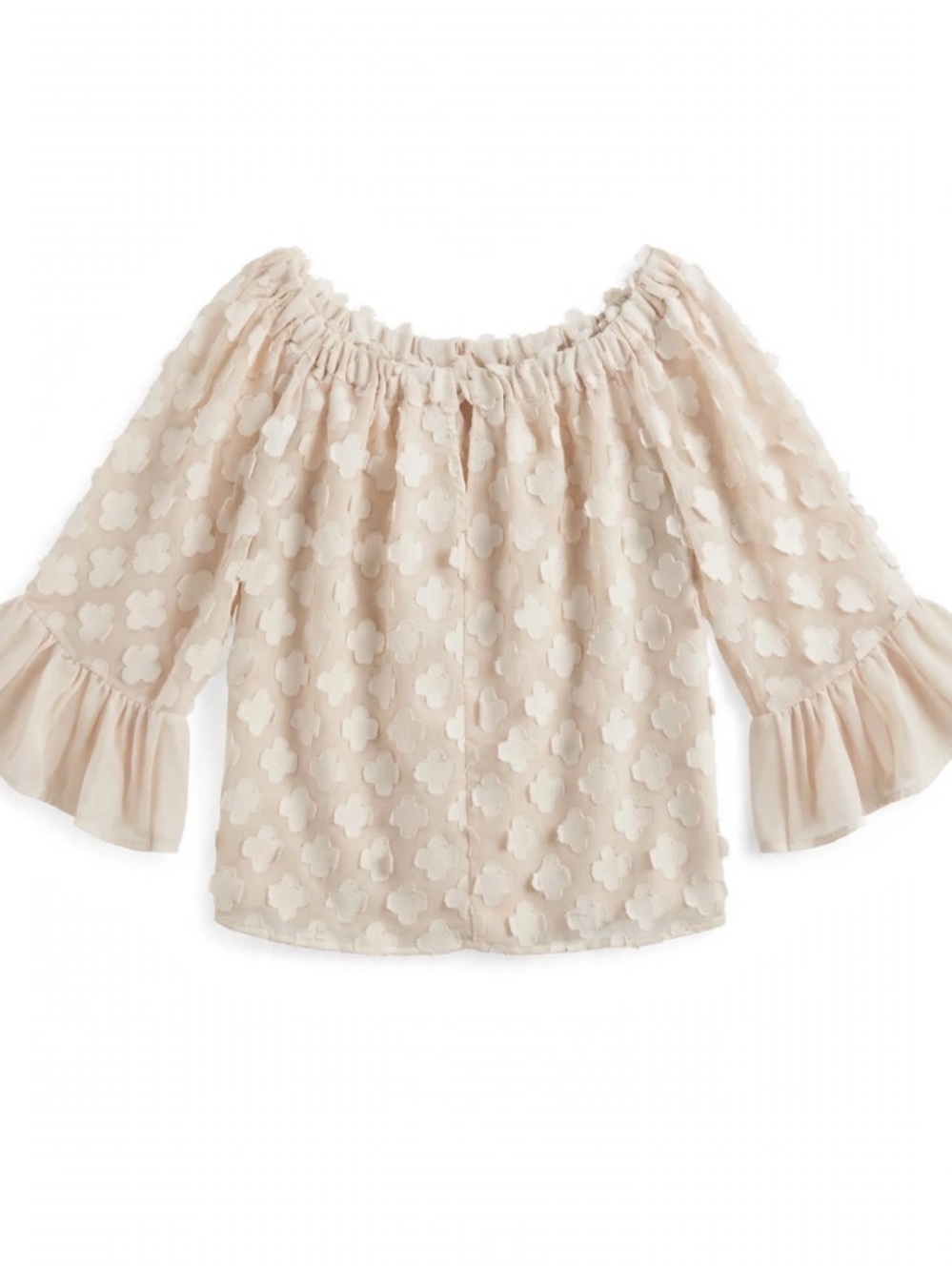 Lined soft flowy Lux wide cuff blouse